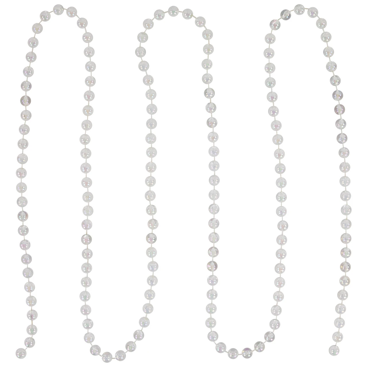 33' X .5"Clear Iridescent Beaded Artificial Christmas Garland, Unlit 7 33' X .5"Clear Iridescent Beaded Artificial Christmas Garland, Unlit - Image 5