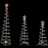 Set Of 3 Clear Lighted Spiral Christmas Trees - 3', 4', And 6' -Optimal Christmas Shop northlight ys90352 06098.1667530466