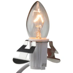 Christmas Village Replacement C7 Single Light Cord, 6' White Wire