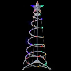 3ft LED Lighted Spiral Cone Tree Outdoor Christmas Decoration, Multi Lights -Optimal Christmas Shop northlight ys92330 small sample 2 56721.1667531700