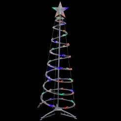 4ft LED Lighted Spiral Cone Tree Outdoor Christmas Decoration, Multi Lights -Optimal Christmas Shop northlight ys92332 med sample 2 44975.1667531698