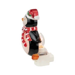 6" Black And Red Happy Penguin In Santa Hat Christmas Night Light -Optimal Christmas Shop northlight ys93826 03 13912.1679691653