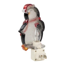6" Black And Red Happy Penguin In Santa Hat Christmas Night Light -Optimal Christmas Shop northlight ys93826 4 82792.1679691654