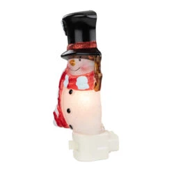 6.5" White And Red Snowman In Black Top Hat Christmas Night Light -Optimal Christmas Shop northlight ys93827 3 98558.1680153832