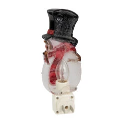 6.5" White And Red Snowman In Black Top Hat Christmas Night Light -Optimal Christmas Shop northlight ys93827 4 59177.1680153832