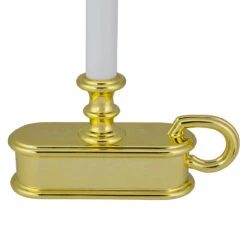 9.5" Pre-Lit LED White Lighted Christmas Candle Lamp With Gold Handle Base -Optimal Christmas Shop northlight ys93852 5updated 89710.1678922407