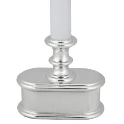 9.25" Pre-Lit LED White And Silver Lighted Christmas Candle Lamp -Optimal Christmas Shop northlight ys93853 5 11138.1678980831