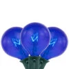 10-Count Blue G50 Globe Christmas Patio Lights- 9ft, Green Wire -Optimal Christmas Shop northlight ys93865 temp 08804.1683296318