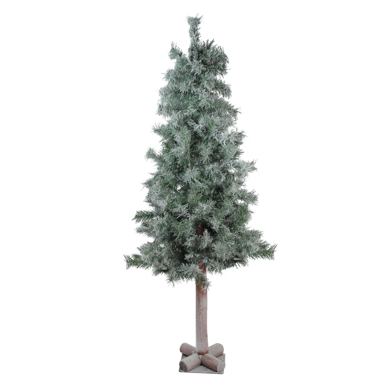 4' Lightly Flocked And Glittered Woodland Alpine Artificial Christmas Tree - Unlit 3 4' Lightly Flocked And Glittered Woodland Alpine Artificial Christmas Tree - Unlit
