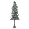 6' Slim Flocked And Glittered Woodland Alpine Artificial Christmas Tree – Unlit -Optimal Christmas Shop northlight yt8648 fk 88211.1667530518