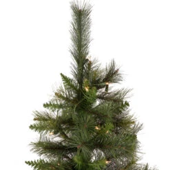 7.5' Pre-Lit Slim Canyon Pine Half Wall Artificial Christmas Tree - Clear Lights -Optimal Christmas Shop northlight ytc346 gr 4 updated 71346.1667263641