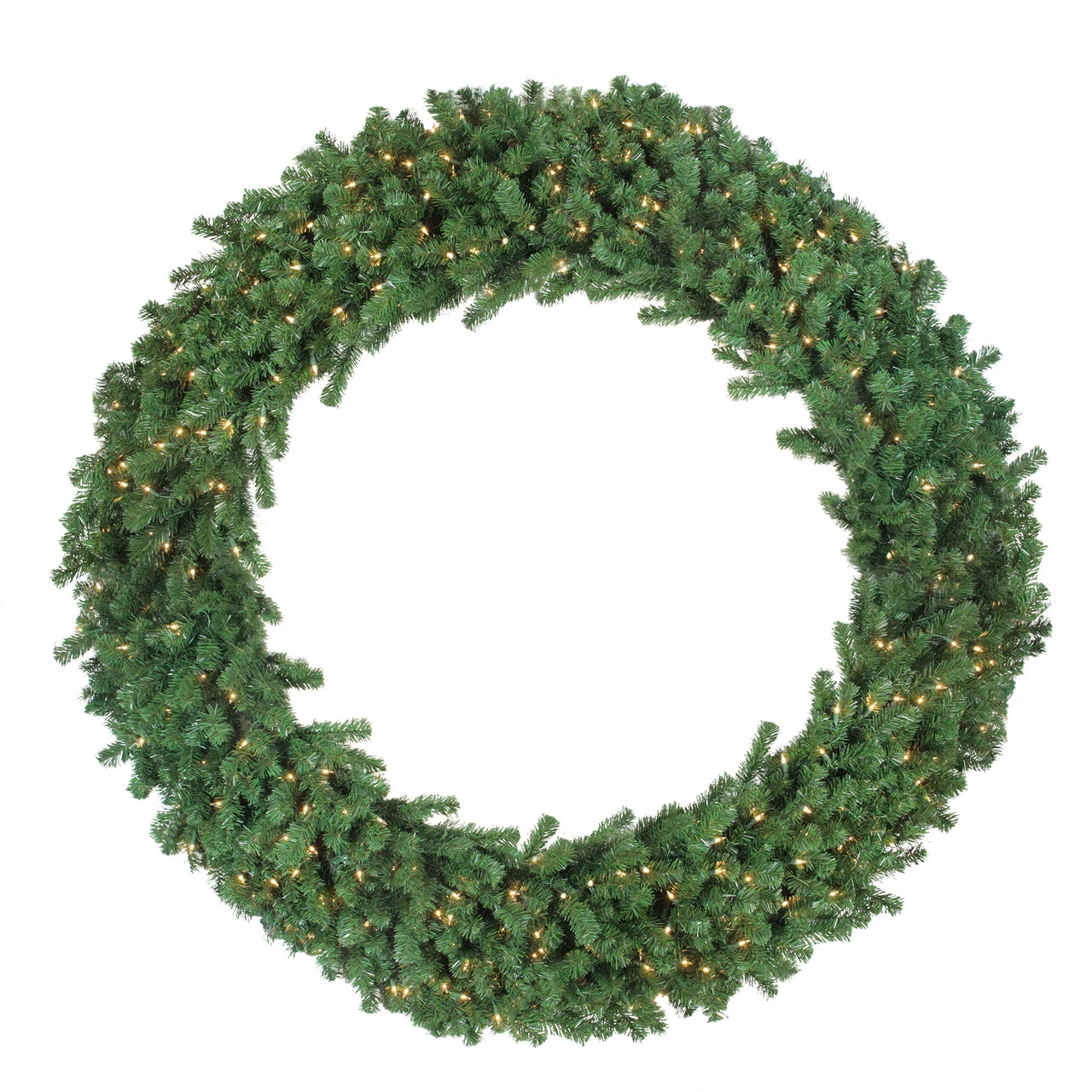 Pre-Lit Deluxe Windsor Pine Artificial Christmas Wreath - 60-Inch, Clear Lights 3 Pre-Lit Deluxe Windsor Pine Artificial Christmas Wreath - 60-Inch, Clear Lights