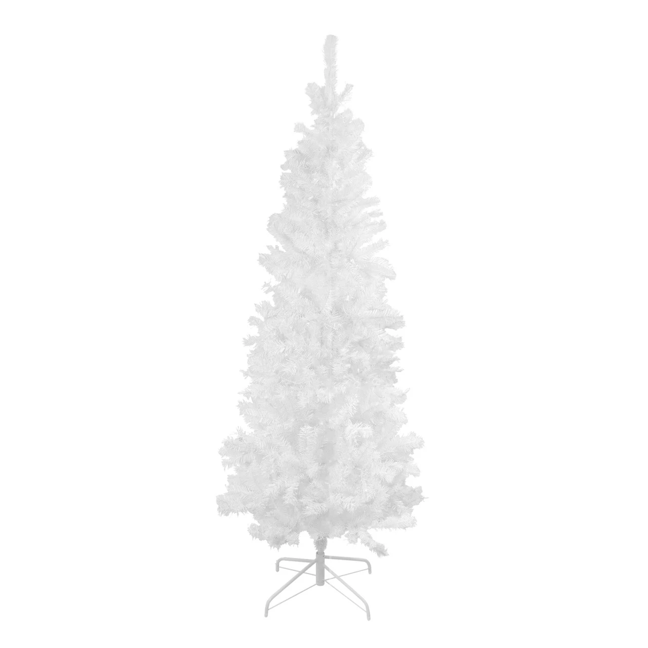 6.5' White Winston Pine Slim Artificial Christmas Tree - Unlit 3 6.5' White Winston Pine Slim Artificial Christmas Tree - Unlit