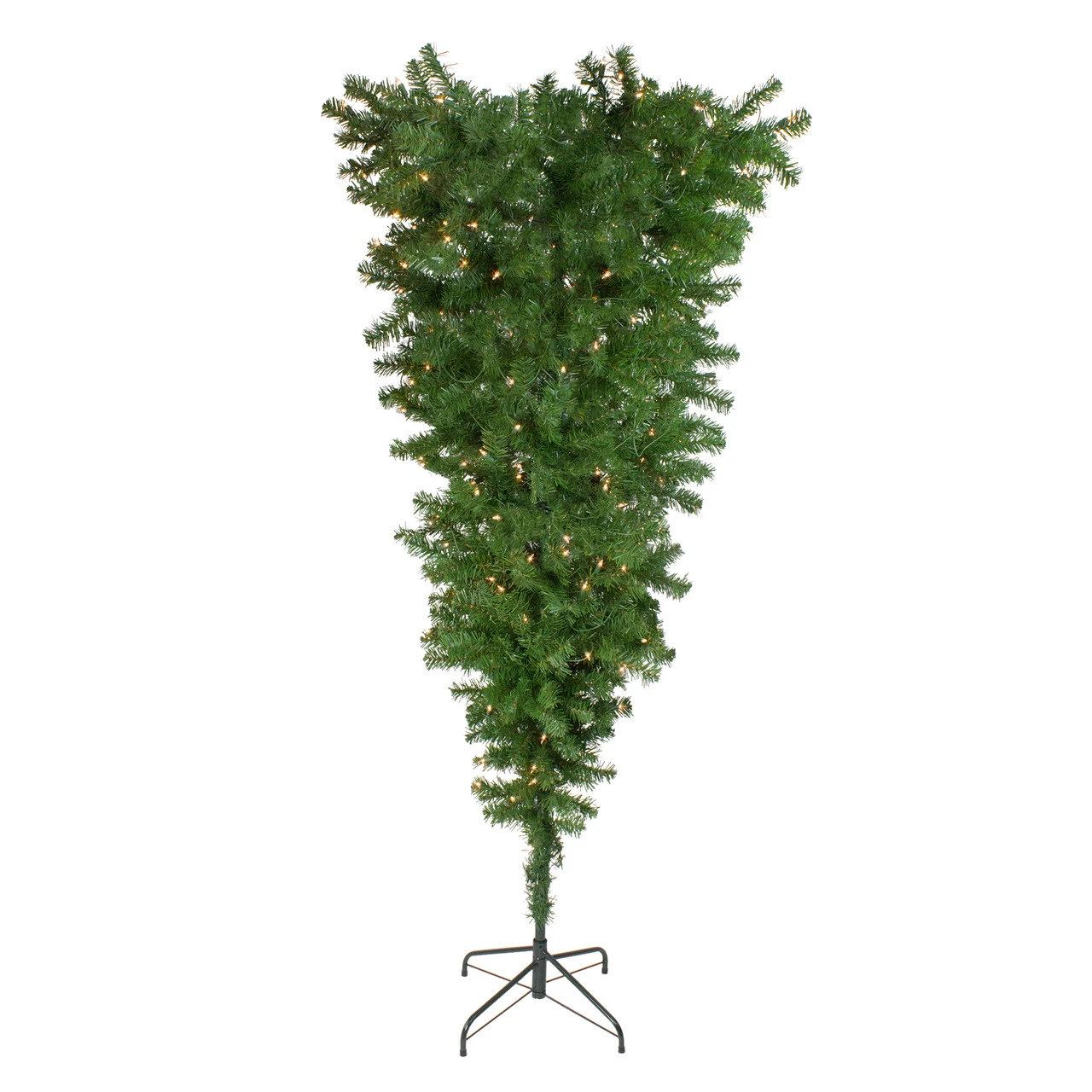 5.5' Pre-Lit Medium Spruce Upside Down Artificial Christmas Tree - Clear Lights 3 5.5' Pre-Lit Medium Spruce Upside Down Artificial Christmas Tree - Clear Lights