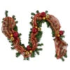 6ft Pre-Lit Decorated Red And Gold Artificial Christmas Garland, Clear Lights -Optimal Christmas Shop northlight z00012 1 garland 73861.1668539447