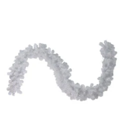9' X 12" White Crystal Spruce Artificial Christmas Garland - Unlit