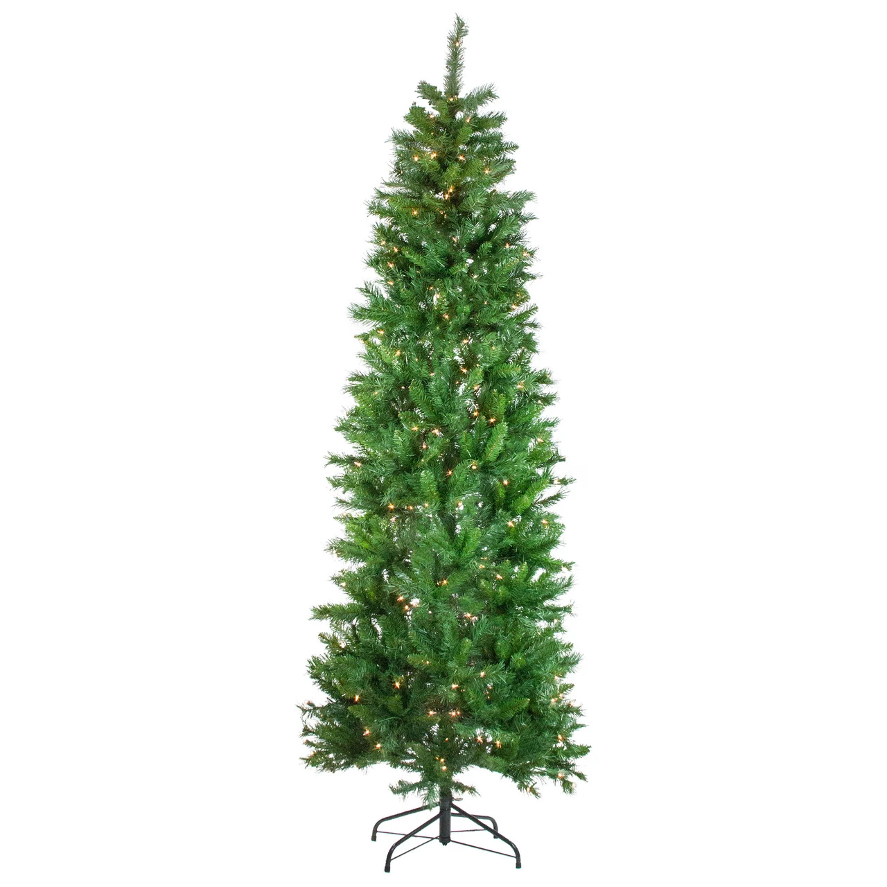 7.5' Pre-Lit Stillwater Spruce Pencil Artificial Christmas Tree - Clear Lights 3 7.5' Pre-Lit Stillwater Spruce Pencil Artificial Christmas Tree - Clear Lights