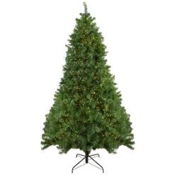 7.5' Pre-Lit Full Pike River Fir Artificial Christmas Tree - Multicolor LED Lights