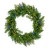 24" Pre-Lit Northern Pine Artificial Multi-Color LED Lights Christmas Wreath -Optimal Christmas Shop northlight z35731 48287.1667586574
