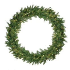 Pre-Lit Northern Pine LED Artificial Christmas Wreath - 48-Inch, Warm White Lights -Optimal Christmas Shop northlight z35735 3 33781.1667655151