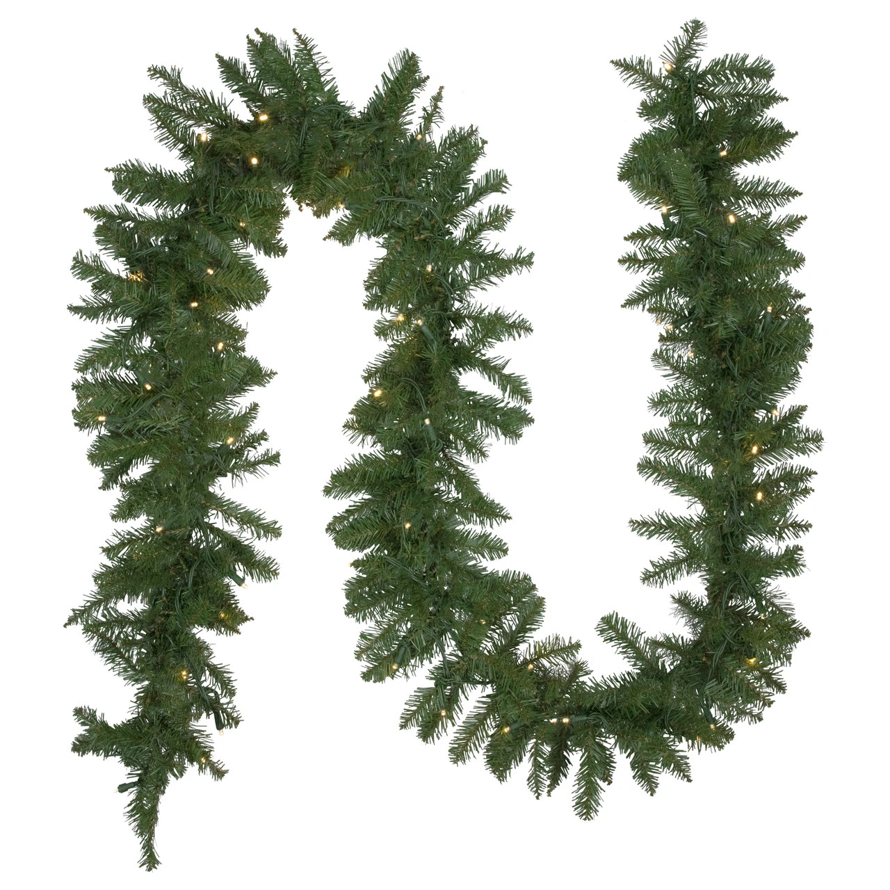 9' X 10" Pre-Lit Northern Pine Artificial Christmas Garland - Warm White LED Lights 4 9' X 10" Pre-Lit Northern Pine Artificial Christmas Garland - Warm White LED Lights - Image 2