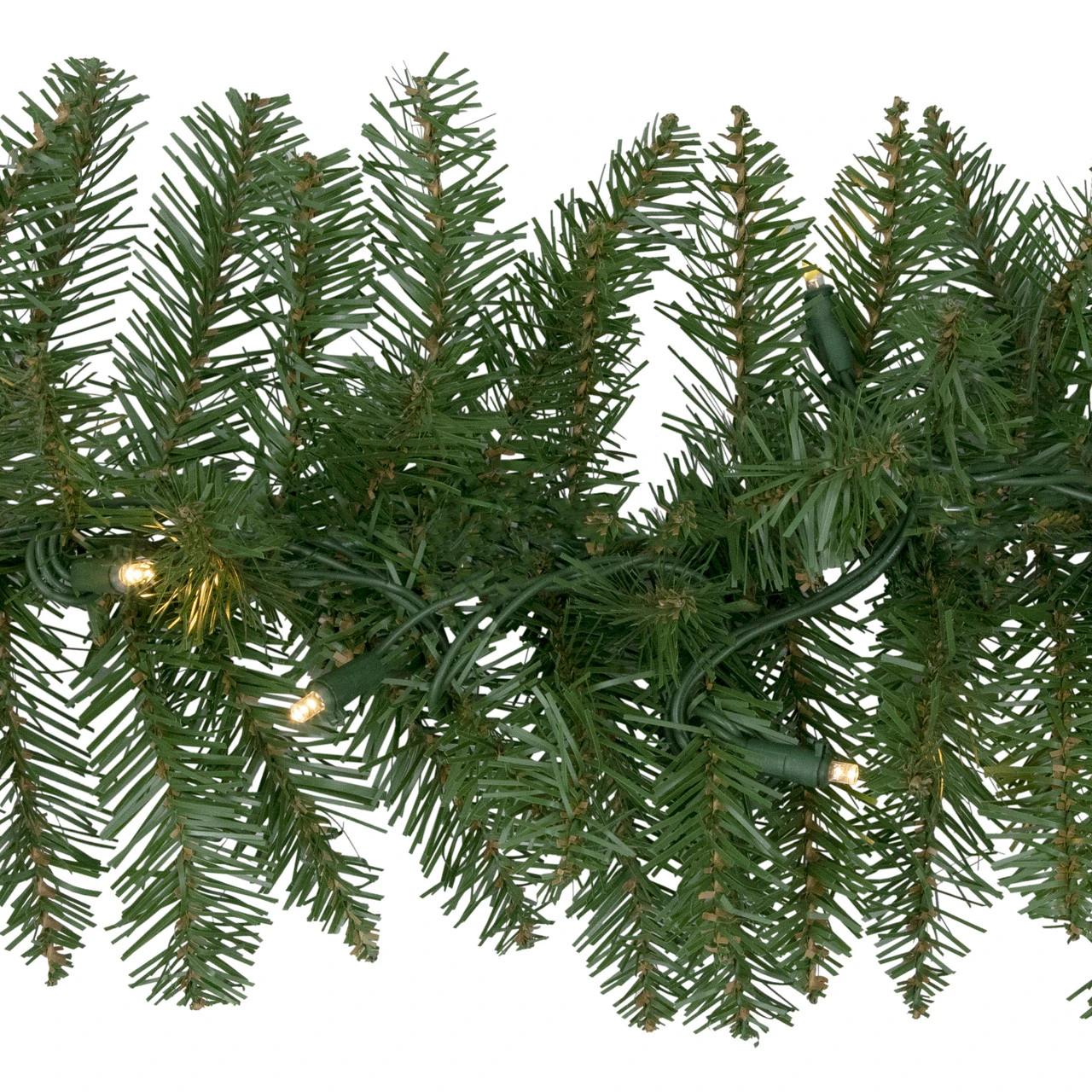 9' X 10" Pre-Lit Northern Pine Artificial Christmas Garland - Warm White LED Lights 7 9' X 10" Pre-Lit Northern Pine Artificial Christmas Garland - Warm White LED Lights - Image 5