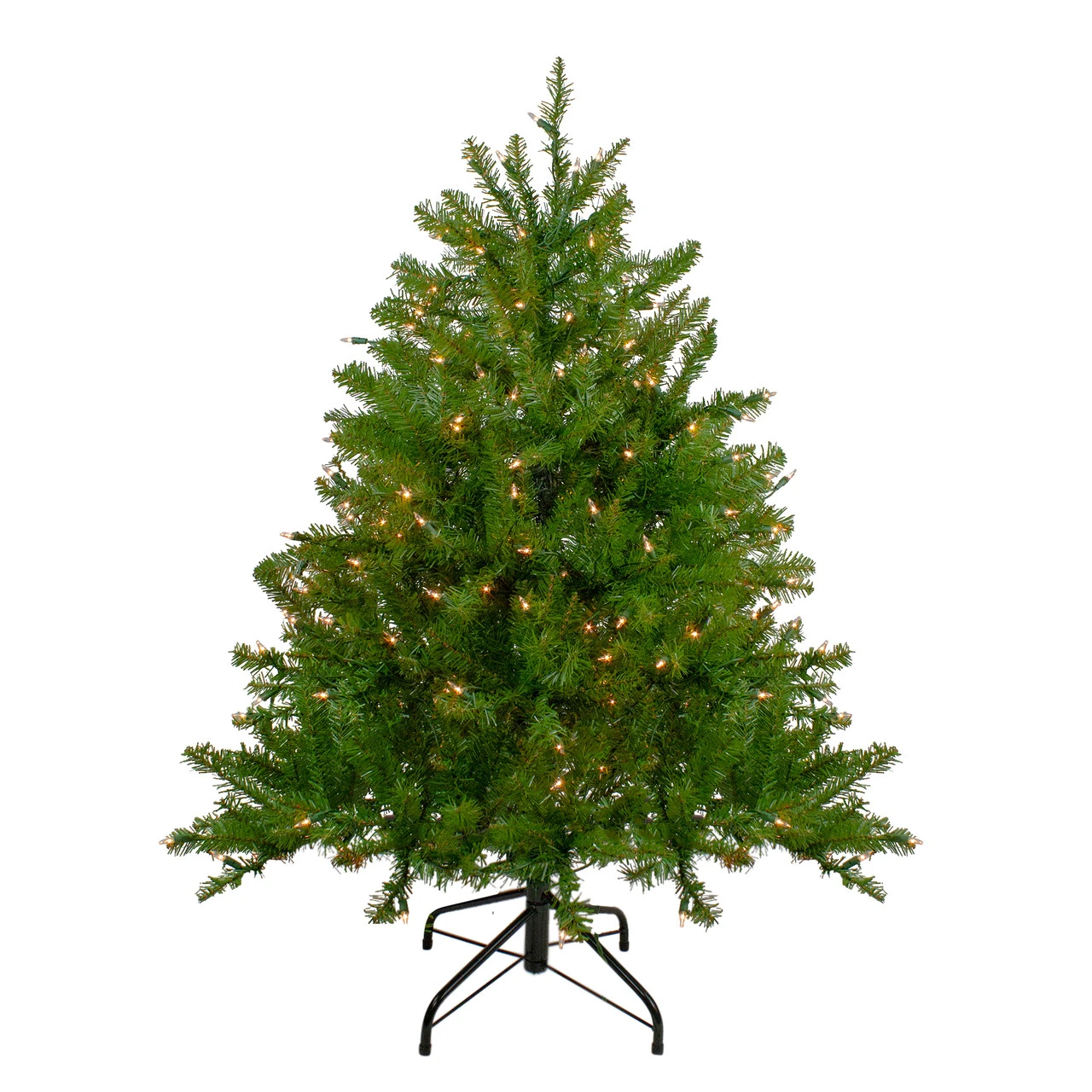 4' Pre-Lit Full Northern Pine Artificial Christmas Tree, Clear Lights 3 4' Pre-Lit Full Northern Pine Artificial Christmas Tree, Clear Lights