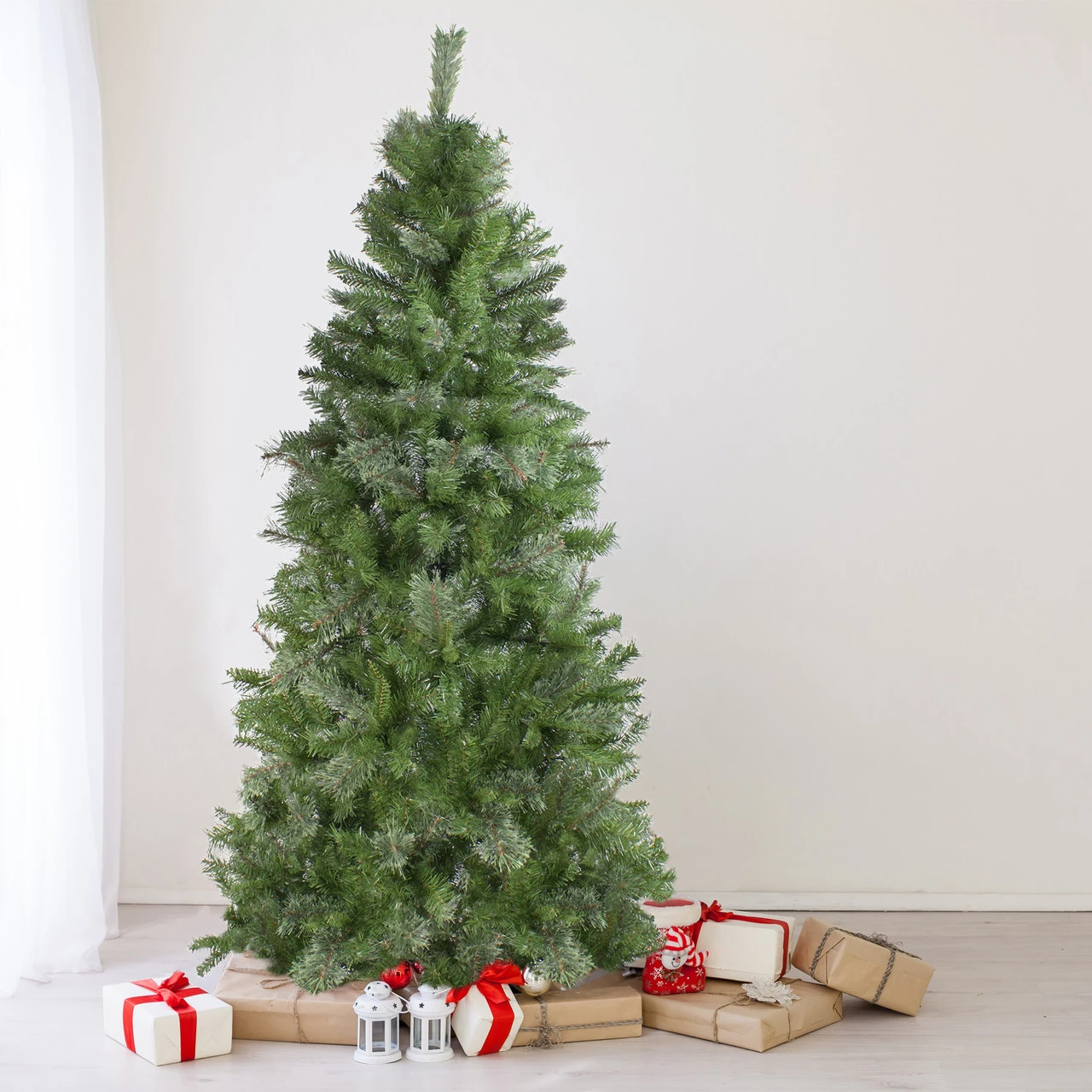 7.5 Ft Medium Mixed Cashmere Pine Artificial Christmas Tree - Unlit 4 7.5 Ft Medium Mixed Cashmere Pine Artificial Christmas Tree - Unlit - Image 2