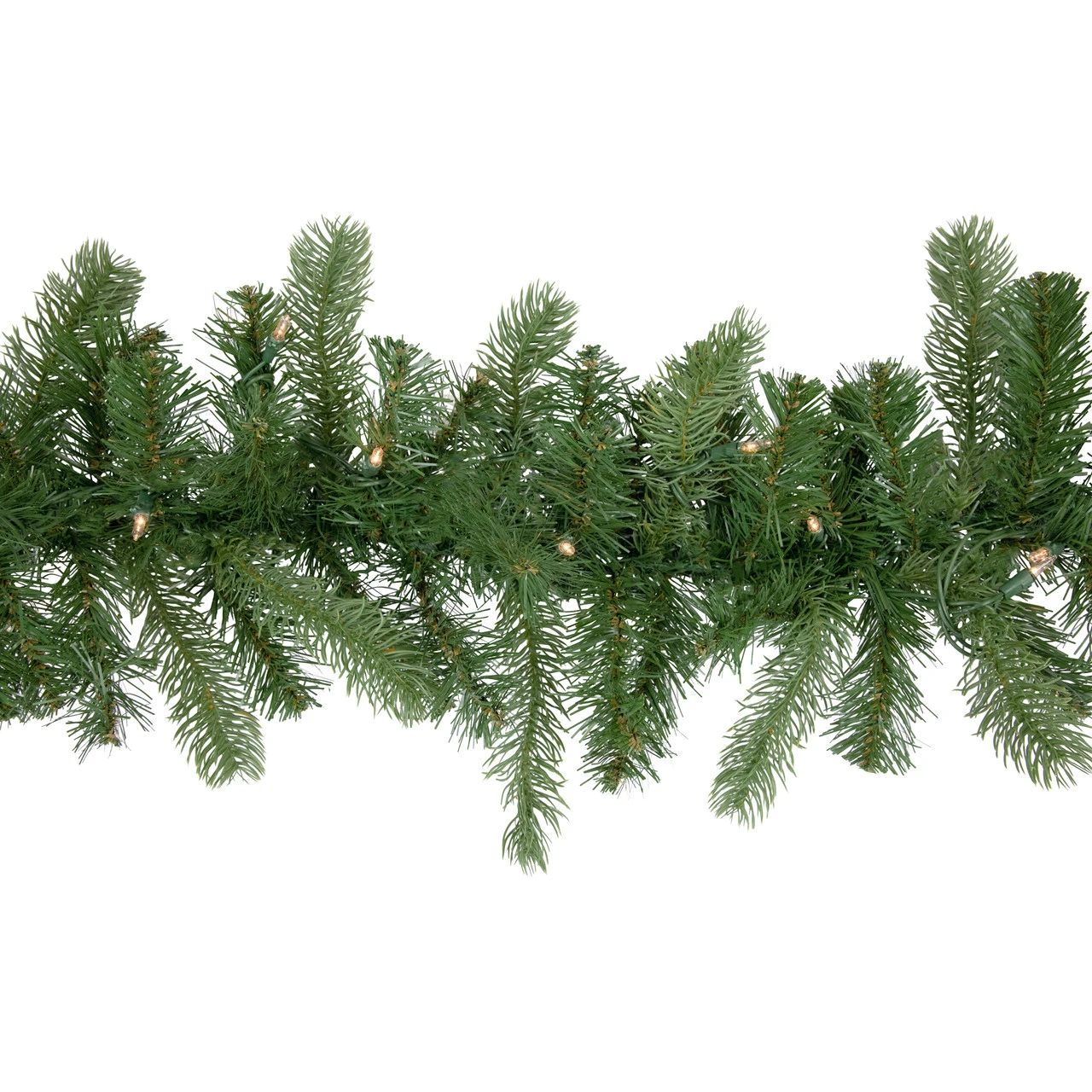 9' X 10" Pre-Lit Noble Fir Artificial Christmas Garland - Clear Lights 7 9' X 10" Pre-Lit Noble Fir Artificial Christmas Garland - Clear Lights - Image 5