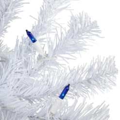 6.5’ Pre-Lit Slim Geneva White Spruce Artificial Christmas Tree, Blue Lights -Optimal Christmas Shop northlight z92373 4 69219.1667017603