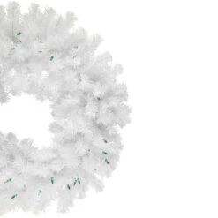 Pre-Lit Geneva White Spruce Artificial Christmas Wreath, 24-Inch, Green Lights -Optimal Christmas Shop northlight z92377 2 updated2022new 68135.1667530280