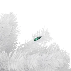 Pre-Lit Geneva White Spruce Artificial Christmas Wreath, 24-Inch, Green Lights -Optimal Christmas Shop northlight z92377 3 updated2022new 58836.1667530279