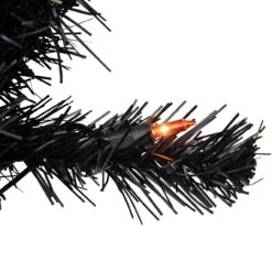 6ft Pre-Lit Black Noble Spruce Artificial Halloween Tree, Orange Lights -Optimal Christmas Shop northlight z92382 2 use20for20z92379 z92381 11648.1667530283