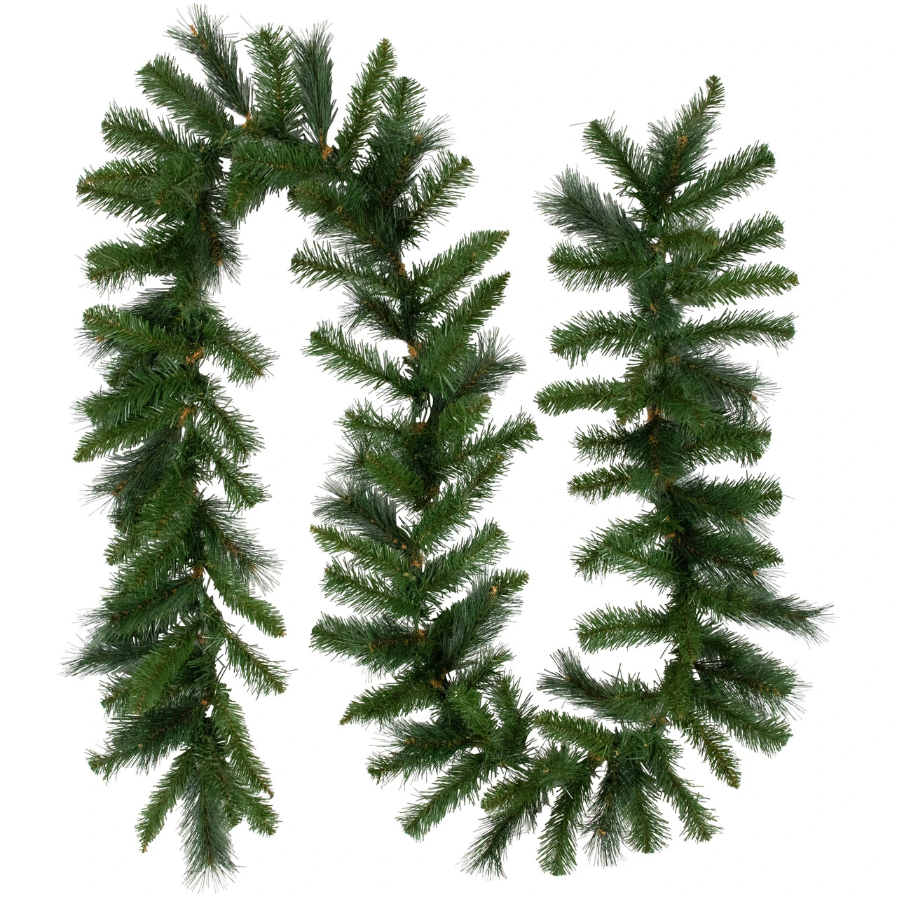 9' X 12" Mixed Green Beaver Pine Artificial Christmas Garland, Unlit 3 9' X 12" Mixed Green Beaver Pine Artificial Christmas Garland, Unlit