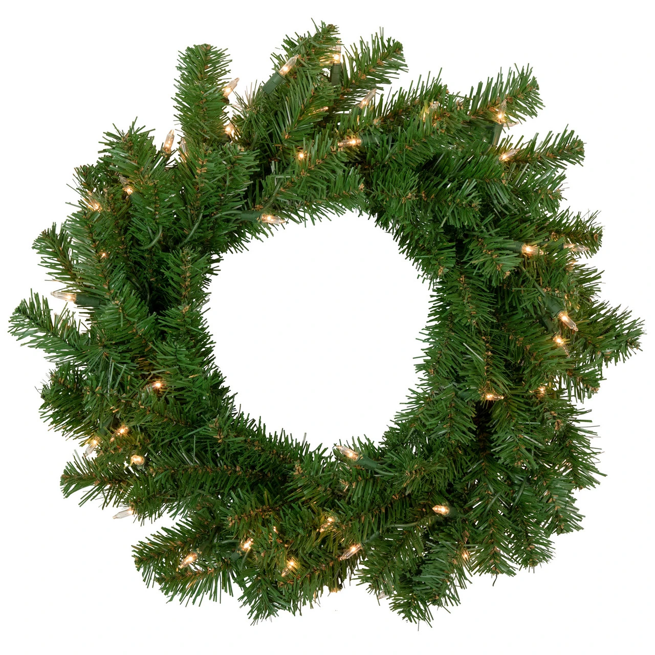 Deluxe Dorchester Pine Artificial Christmas Wreath, 18-Inch, Clear Lights 3 Deluxe Dorchester Pine Artificial Christmas Wreath, 18-Inch, Clear Lights
