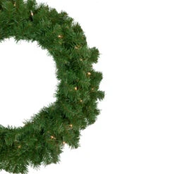 Pre-Lit Dorchester Pine Artificial Christmas Wreath, 24-Inch, Clear Lights -Optimal Christmas Shop northlight z92851 2 46313.1667554475
