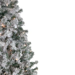 6' Pre-Lit Slim Flocked Pine Artificial Christmas Tree, Clear Lights -Optimal Christmas Shop northlight z92856 2 39483.1667490914
