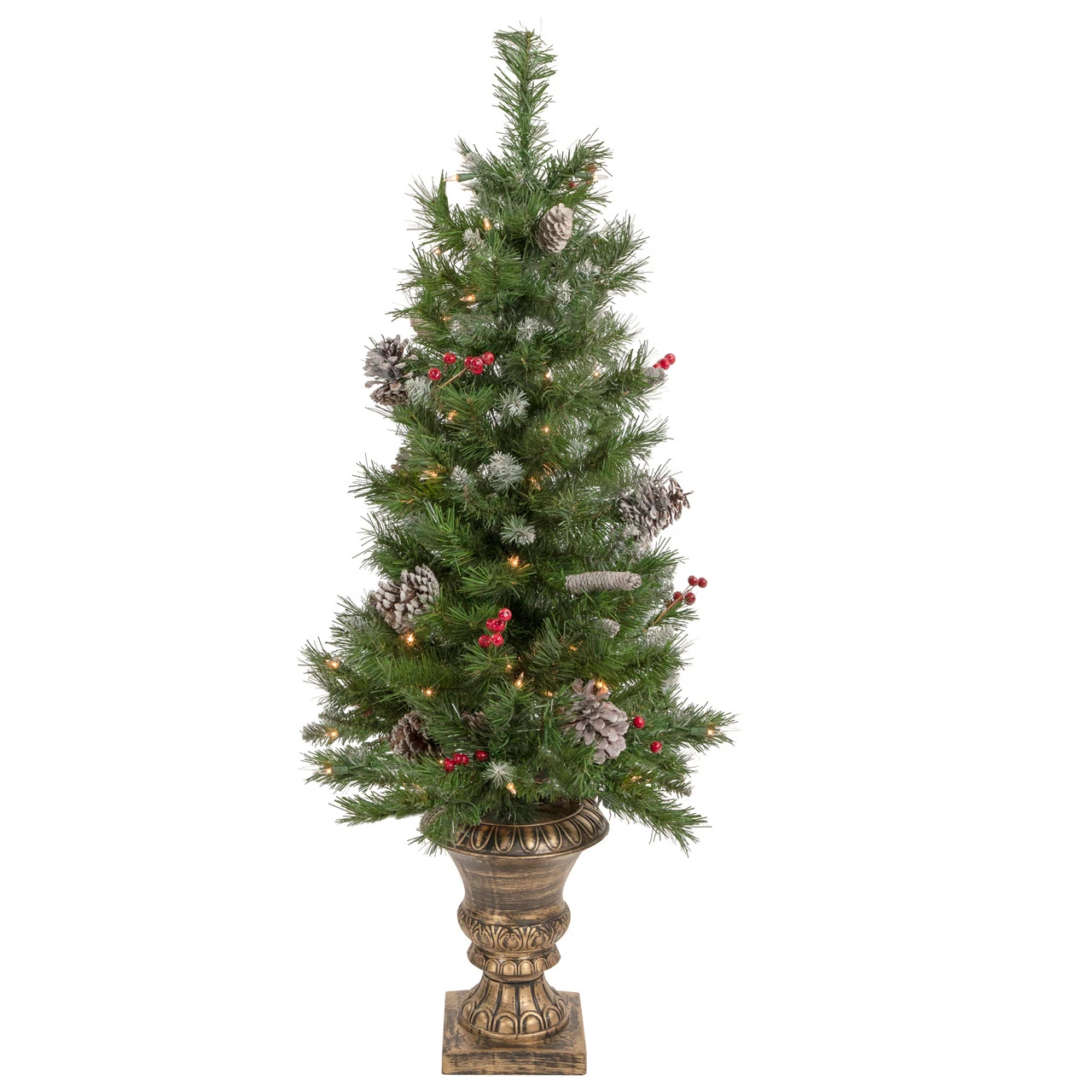 5-Piece Pre-Lit Frosted Verona Berry Pine Artificial Christmas Entryway Set 5 5-Piece Pre-Lit Frosted Verona Berry Pine Artificial Christmas Entryway Set - Image 3