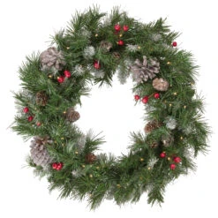 5-Piece Pre-Lit Frosted Verona Berry Pine Artificial Christmas Entryway Set 13 5-Piece Pre-Lit Frosted Verona Berry Pine Artificial Christmas Entryway Set -Optimal Christmas Shop northlight z94032 wreath 76946.1667488617