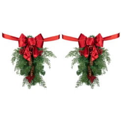 Set Of 2 Mixed Cedar And Pine Christmas Chair Back Swags 10 Set Of 2 Mixed Cedar And Pine Christmas Chair Back Swags -Optimal Christmas Shop northlight z94040 1 44533.1667488592