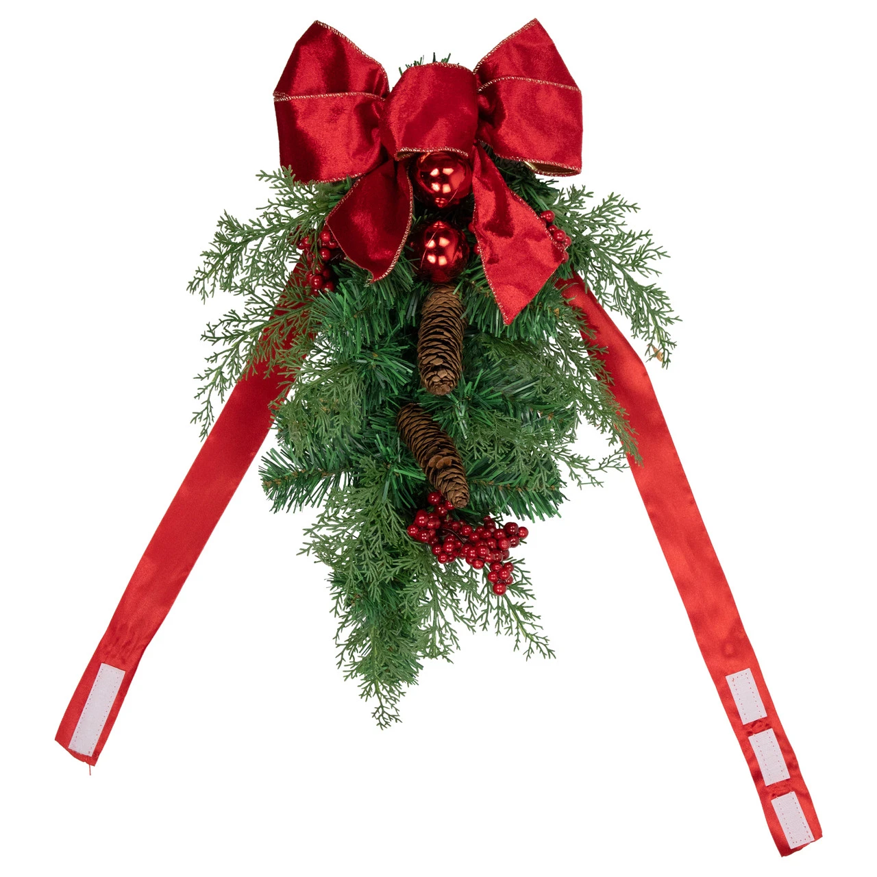 Set Of 2 Mixed Cedar And Pine Christmas Chair Back Swags 6 Set Of 2 Mixed Cedar And Pine Christmas Chair Back Swags - Image 4