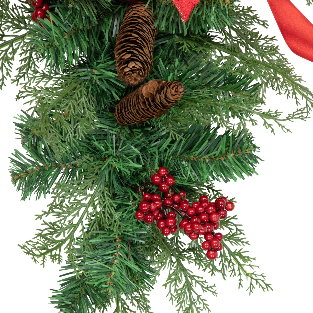 Set Of 2 Mixed Cedar And Pine Christmas Chair Back Swags 8 Set Of 2 Mixed Cedar And Pine Christmas Chair Back Swags - Image 6