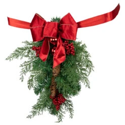 Set Of 2 Mixed Cedar And Pine Christmas Chair Back Swags 12 Set Of 2 Mixed Cedar And Pine Christmas Chair Back Swags -Optimal Christmas Shop northlight z94040 4 03203.1667488593