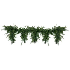 6' X 18" Mixed Pine Artificial Christmas Icicle Garland, Unlit