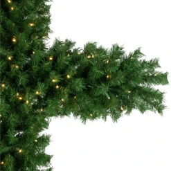 7' Pre-Lit Artificial Pine Christmas Cross - Warm White LED Lights -Optimal Christmas Shop northlight z94305 04 34797.1683905723