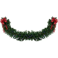 25' X 20" Pre-Lit Buffalo Fir Artificial Christmas Garland - Multi-Color LED Lights -Optimal Christmas Shop northlight z94306 2 35226.1686572360