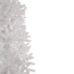 9' Pre-Lit Rapids White Pine Pencil Artificial Christmas Tree, Clear Lights -Optimal Christmas Shop northlight z94479 2 53589.1667531303