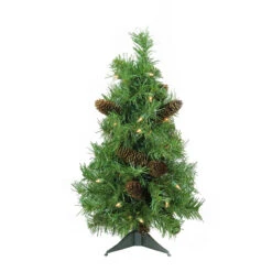 2' Pre-Lit Green Full Dakota Pine Artificial Christmas Tree - Clear Dura-Lit Lights -Optimal Christmas Shop northlight z99403 3 99431.1667578541