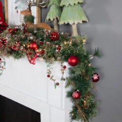 6' Pre-Lit Country Mixed Pine Artificial Christmas Swag - Clear Lights -Optimal Christmas Shop northlight z99490 2 61700.1684870337