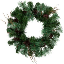 24" Country Mixed Pine Artificial Christmas Wreath - Unlit
